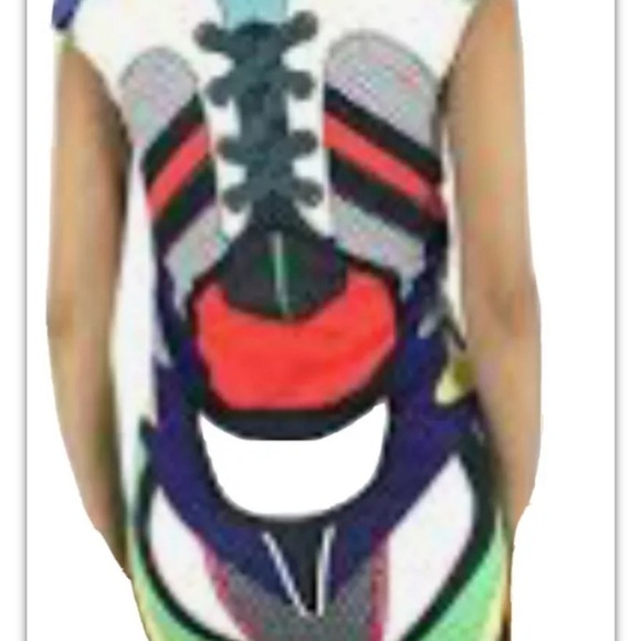 Blueman Rio Lifestyle Dress Shoe String Dress BODYCON Sz M Boho Multicolored - Picture 2 of 10